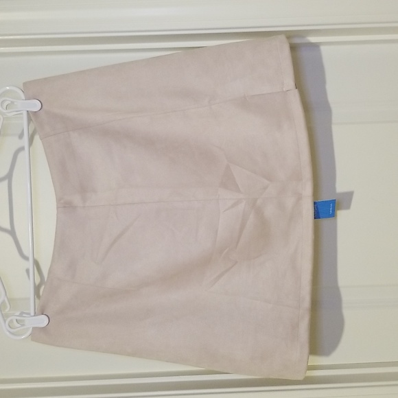 CUPSHE Women High Waist Zipper Bodycon Silhouette Light Brown Short Skirt - Picture 3 of 9